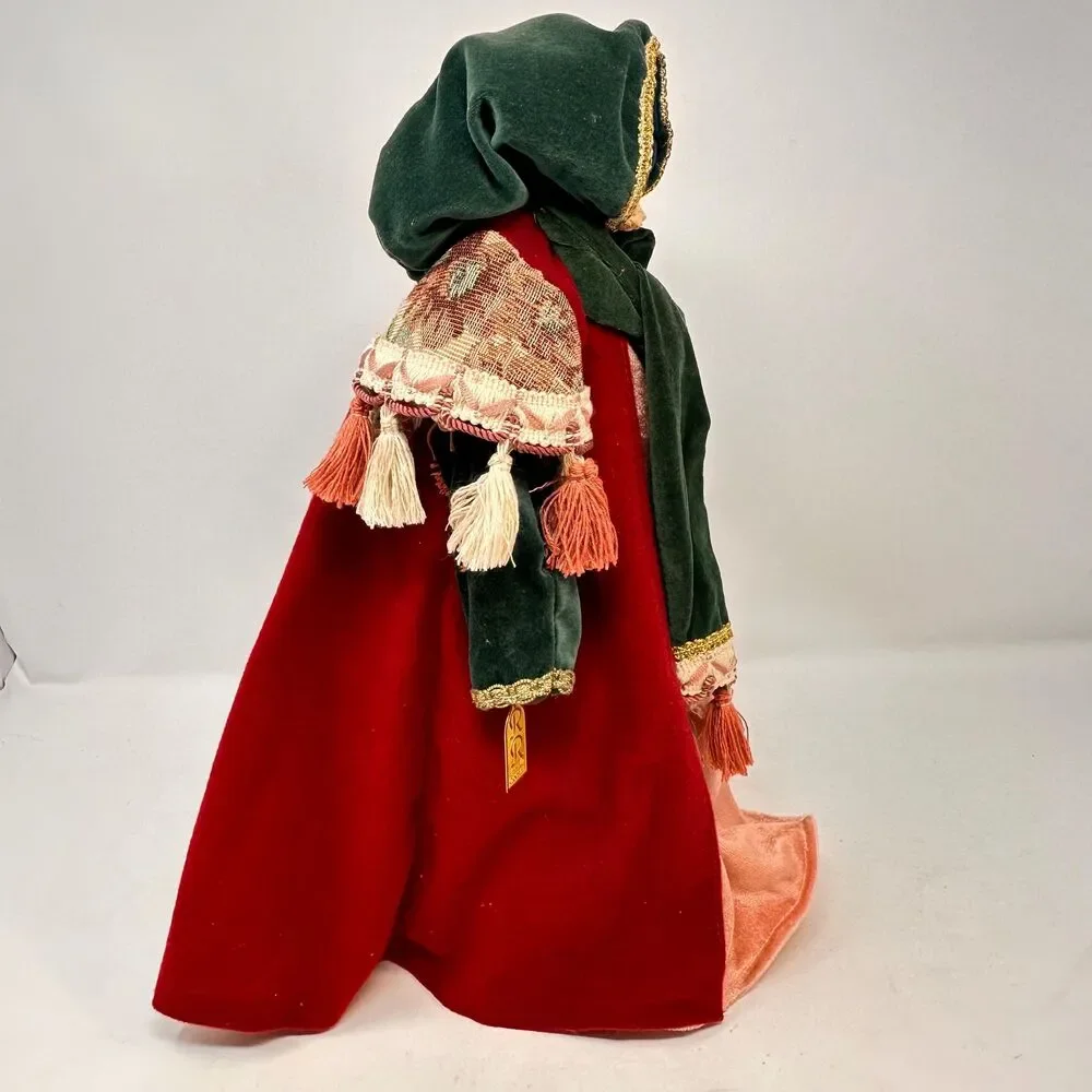Vintage RR Roman Father Christmas Santa Claus Tree Topper Velvet Robe 15